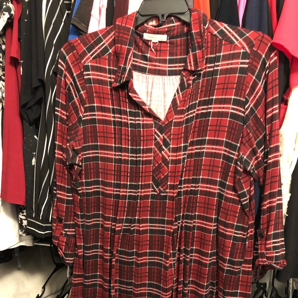 Red plaid shirt